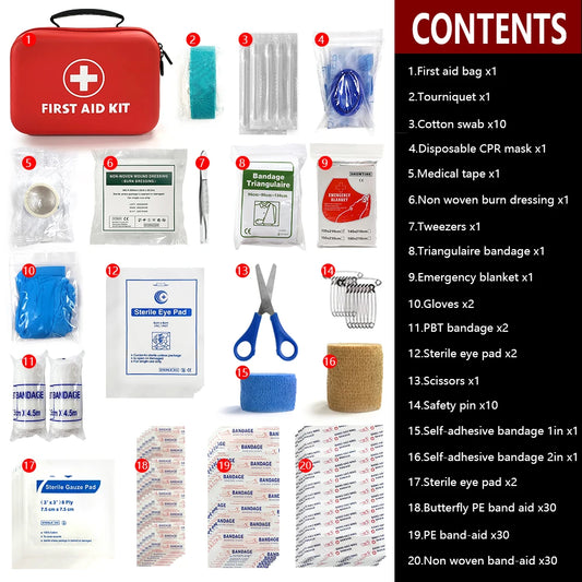 129pcs Waterproof Travel First Aid Kit