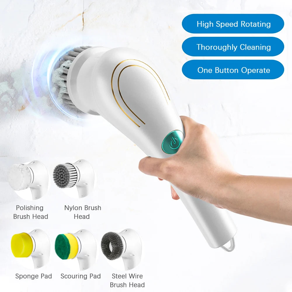 Electric 5 in 1 Spinning Scrubber